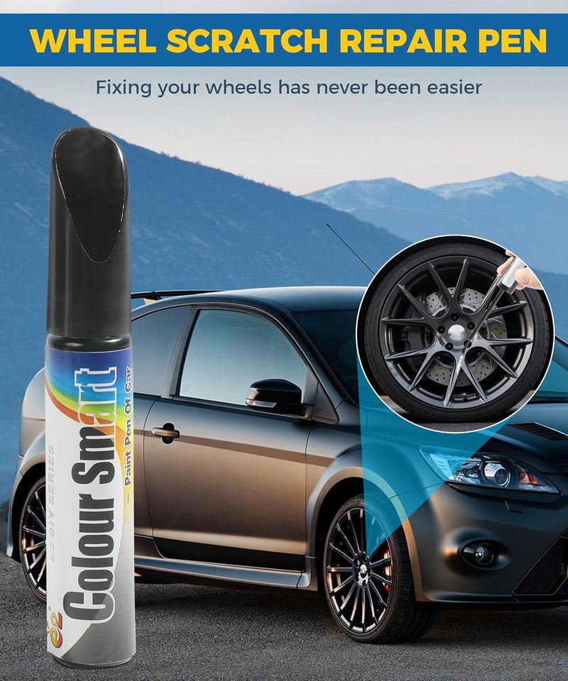 UBOG Touch Up Paint for Cars,Rim Paint,Car Accessories Wheel Paint,Auto Touch Up Paint,Car Scratch Remover Pen,Rim Scratch Repair,Car Paint Automotive Paint, Rim Paint for Car Wheel Repair (Black) - Image 5